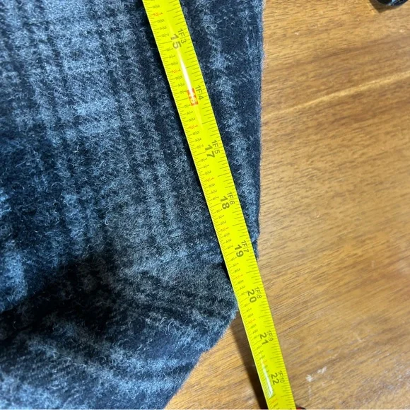 Cole Haan plaid wool double breasted coat size Large